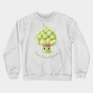 Peace Love Artichoke Watercolor Crewneck Sweatshirt